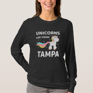 T-shirt Les Unicornes Sont De Tampa Florida Résident Fl Lo
