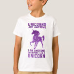 T-shirt Les Unicornes sont géniales<br><div class="desc">Les licornes sont géniales. Je suis génial. Par conséquent,  je suis une licorne. La logique est saine.</div>