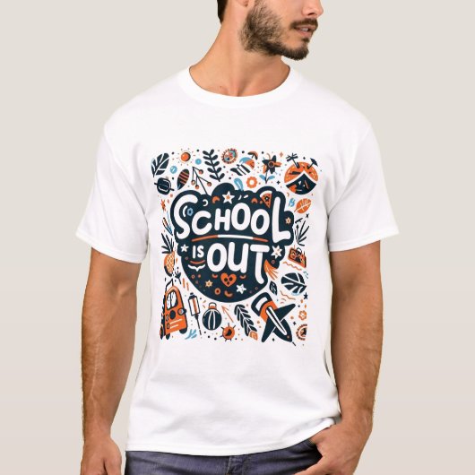 T-shirt Les vacances d'été commencent, c'est l'heure de s' (Devant)