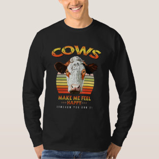 T-shirt Les Vaches Me Font Me Sentir Happy Cow Country Far