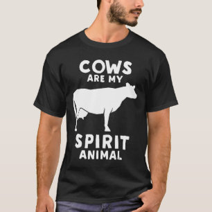 T-shirt Les vaches sont mon animal spirituel drôle vache