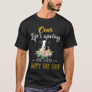 T-shirt Les Vaches Vivent Des Excuses Pour Chaque Jour Mer