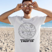 T-shirt Les vagues appellent je dois aller été minimum gra