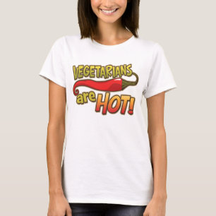 T-shirt Les végétariens sont pièce en t chaude de dames