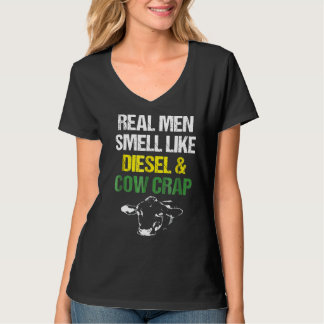 T-shirt Les Véritables Hommes Sentent Comme Le Diesel Et L