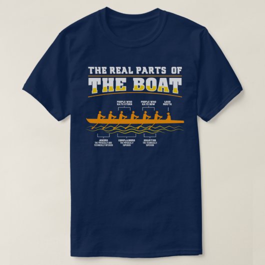 T-shirt Les Véritables Parties Du Cadeau Du Bateau (Design devant)