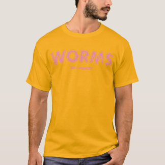 T-shirt les vers publicitaires de chemises comme nourritur