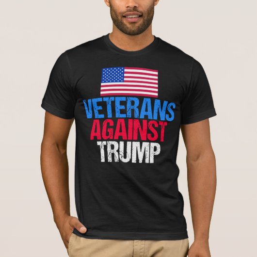 T-shirt Les vétérans contre Trump (Devant)