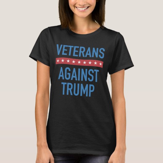 T-shirt Les vétérans contre Trump (Devant)