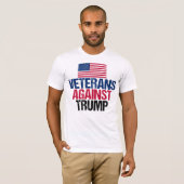 T-shirt Les vétérans contre Trump (Devant entier)