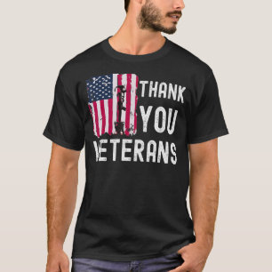 T-shirt Les vétérans du Merci célèbrent le drapeau américa