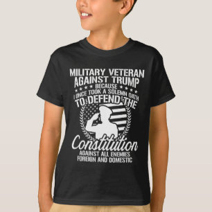 T-shirt Les vétérans militaires contre l'élection de Trump