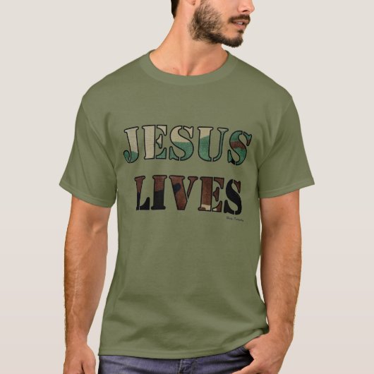 T-shirt Les vies de Jésus - armée/vert de fatigue (Devant)