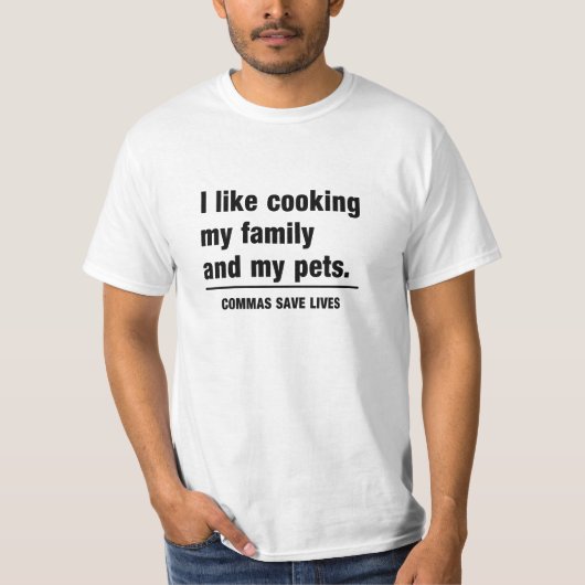 T-shirt Les virgules sauvent les vies (Devant)