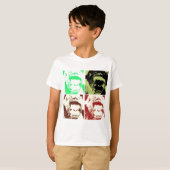 T-shirt Les visages de Gorilla Pop Art (Devant entier)