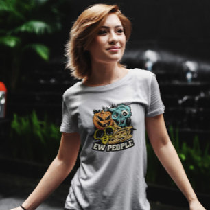 T-shirt Les visages du monstre d'Halloween