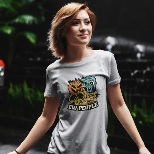 T-shirt Les visages du monstre d'Halloween