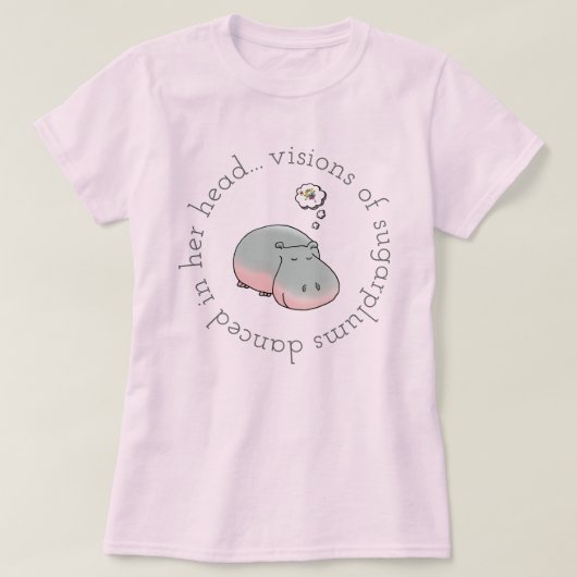 T-shirt Les visions hippo des prunes de sucre (Design devant)