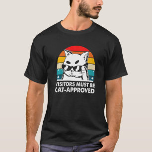 T-shirt Les Visiteurs Doivent Être Approuvés Cat Amoureux 