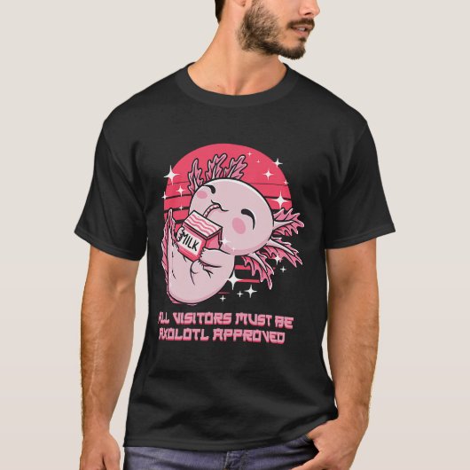 T-shirt Les Visiteurs Doivent Être Axolotl Approuvé Salama (Devant)