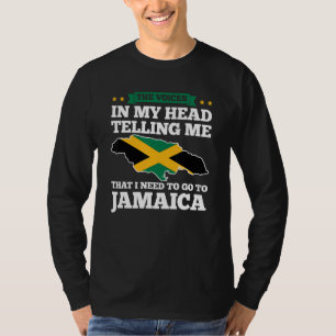 T-shirt les voix dans la tête disant Jamaïque Jamaïcain Ja
