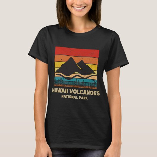 T-shirt Les Volcans D'Hawaii Dans Le Parc National (Devant)
