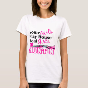T-shirt Les vraies filles vont Huntin