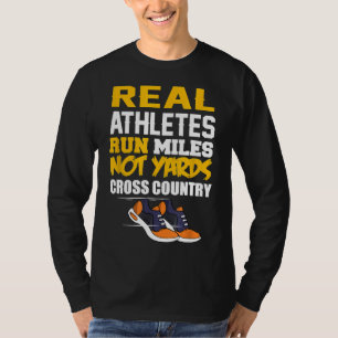 T-shirt Les vrais athlètes courent des kilomètres à pas de