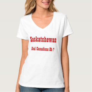 T-shirt Les vrais canadiens de la Saskatchewan