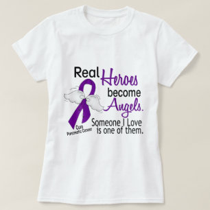 T-shirt Les vrais héros deviennent Cancer pancréatique