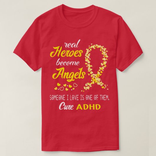 T-shirt Les vrais héros deviennent des anges Quelqu'un que (Design devant)