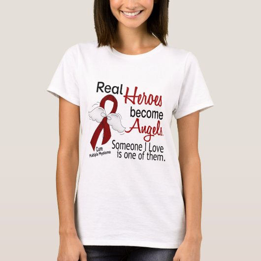 T-shirt Les vrais héros deviennent myélome multiple (Devant)