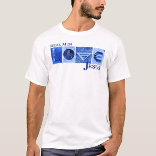 T-shirt Les vrais hommes aiment Jésus