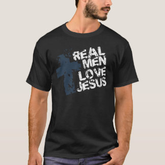 T-shirt Les vrais hommes aiment Jésus