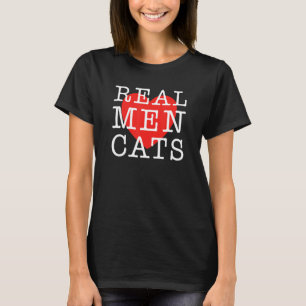 T-shirt Les vrais Hommes Aiment Les Chats Pour Les Pères C