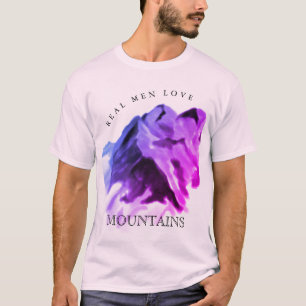 T-shirt Les vrais hommes aiment les montagnes Rocheuses Om