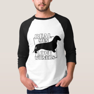 T-shirt Les vrais hommes aiment les Wieners