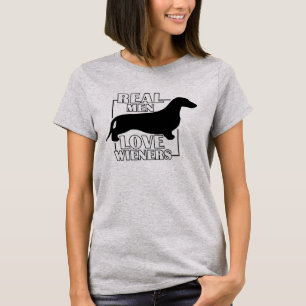 T-shirt Les vrais hommes aiment les Wieners