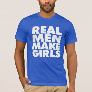 T-shirt Les vrais hommes font à des filles le papa drôle