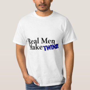 T-shirt Les vrais hommes font des jumeaux (b)