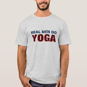 T-shirt Les vrais hommes font le yoga