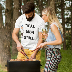 T-shirt Les vrais hommes grillent la valeur des hommes