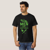T-shirt Les vrais hommes mangent des légumes (Devant entier)