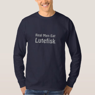 T-shirt Les vrais hommes mangent Lutefisk Uff DA