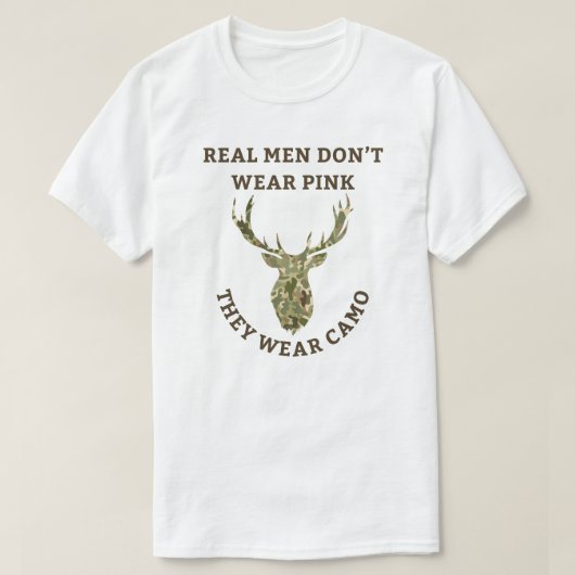 T-shirt Les vrais hommes ne portent pas le rose ils porten (Design devant)