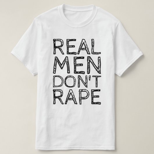 T-SHIRT LES VRAIS HOMMES NE VIOLENT PAS (Design devant)