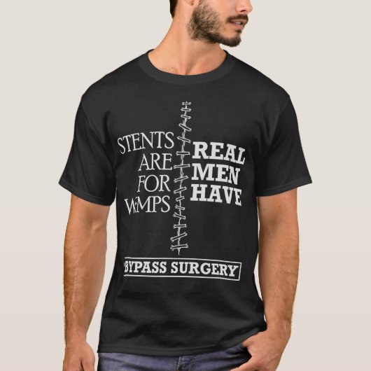 T-shirt Les vrais hommes ont Bypass Chirurgie Open Heart C (Devant)