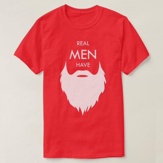 T-shirt Les vrais hommes ont la barbe 3 (Design devant)