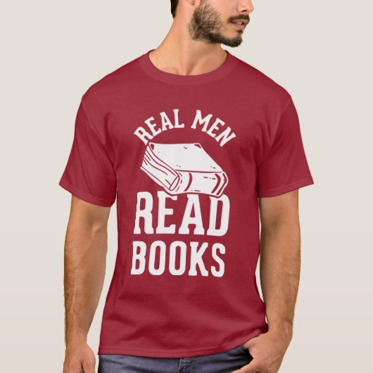 T-shirt Les vrais hommes ont lu des livres (Devant)