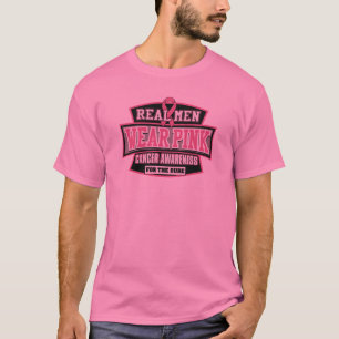 T-shirt Les VRAIS Hommes Portent Du Rose Pour Le Cancer Du